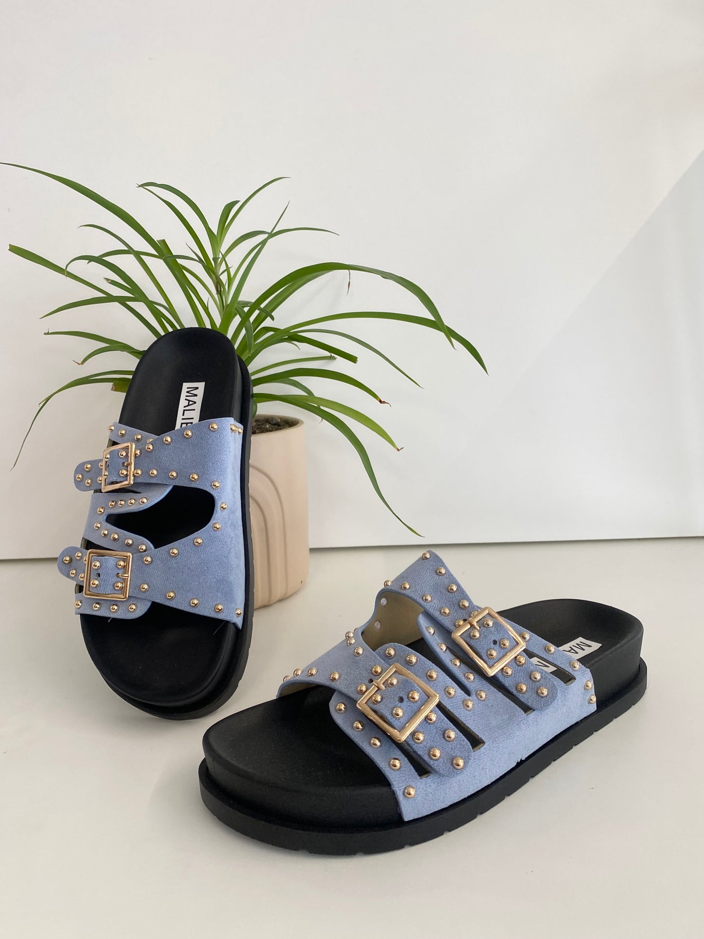 CIABATTINA BORCHIE BLU JEANS