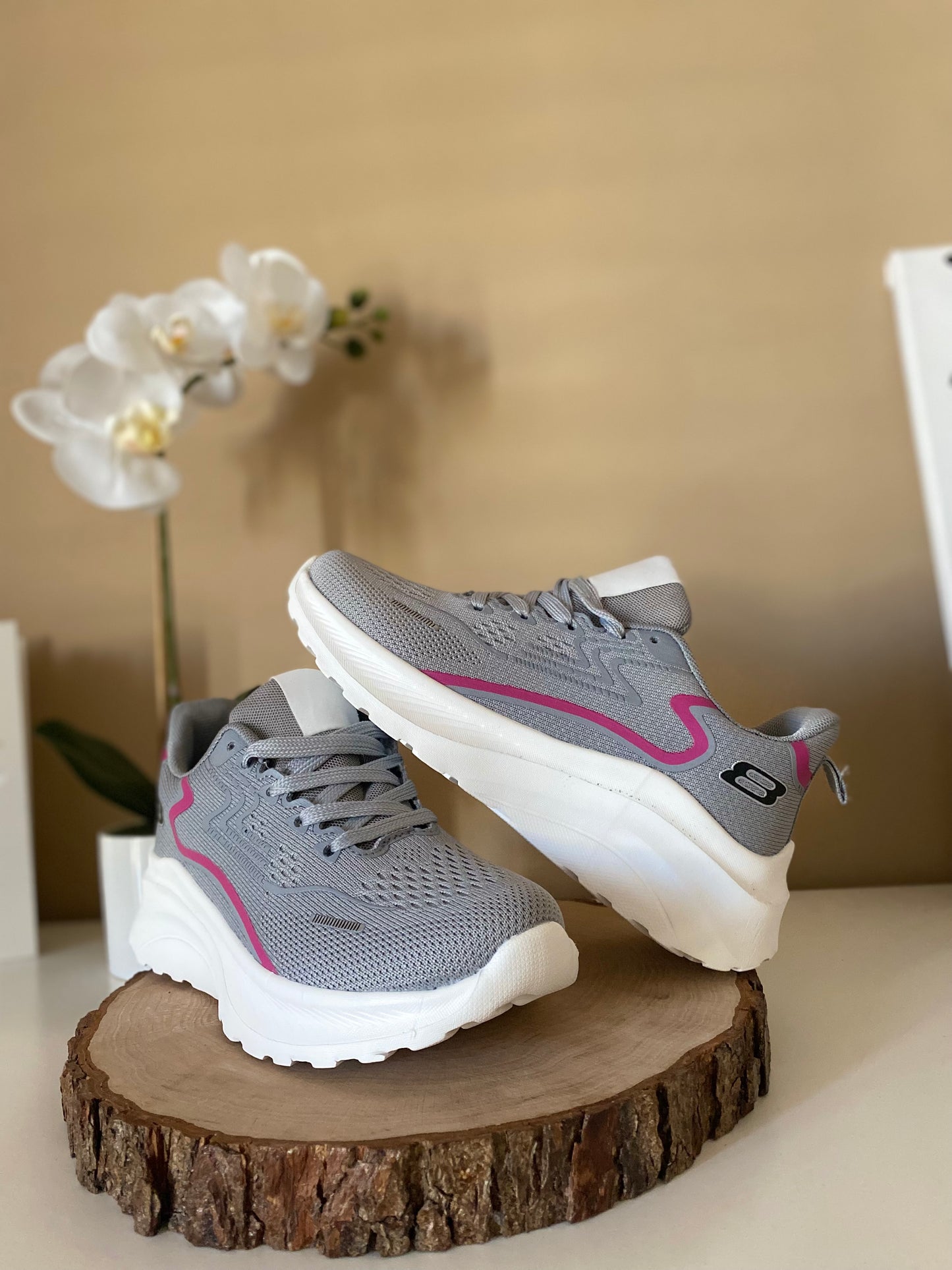 SNEAKER GRIGIO/FUXIA