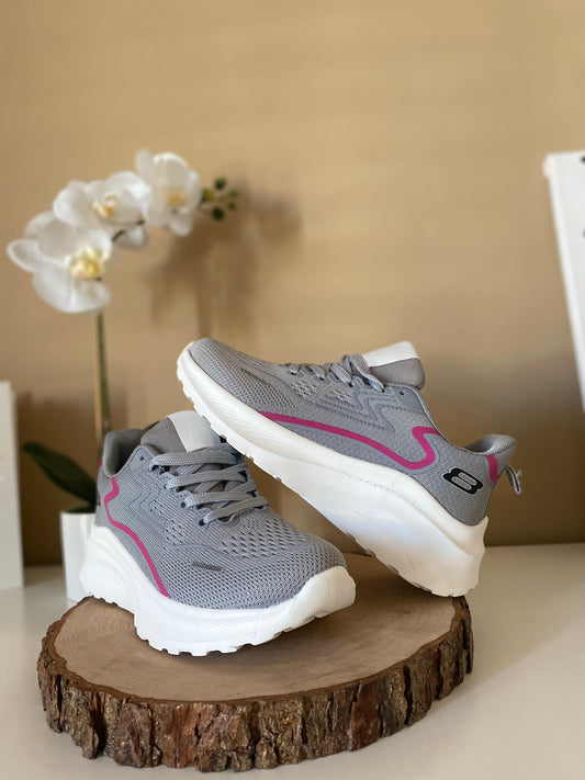 SNEAKER GRIGIO/FUXIA