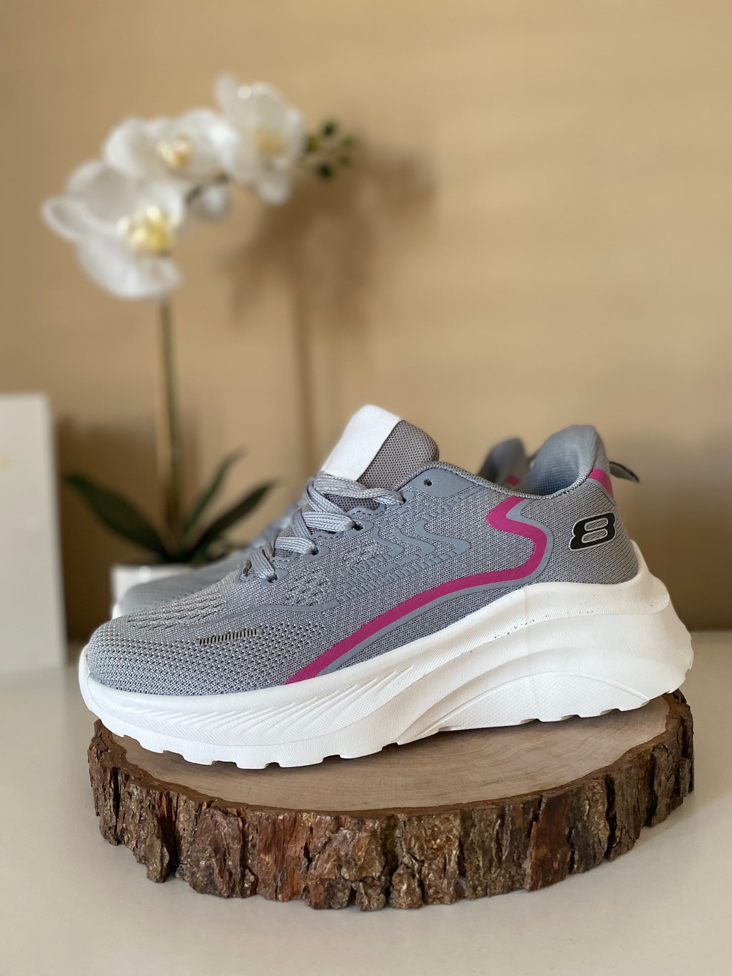 SNEAKER GRIGIO/FUXIA