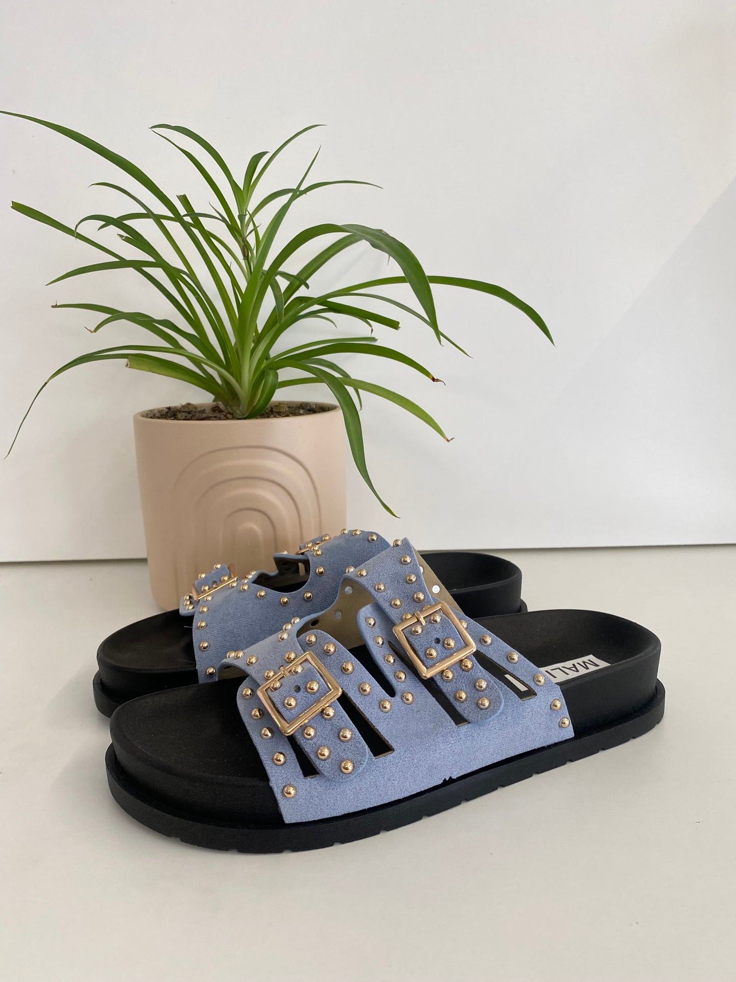 CIABATTINA BORCHIE BLU JEANS